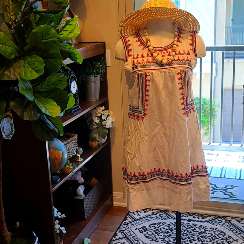 Gorgeous hand embroidered cotton sundress